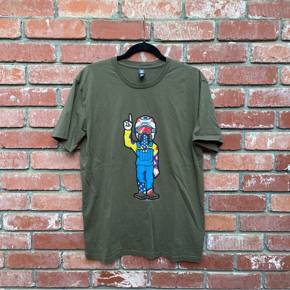 Ronnie Mac Graphic T-shirt AS Color Staple Green Size Large Dirt Bike America